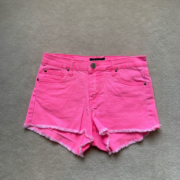 STS Blue Pink Jean Cut Off Shorts - Picture 1 of 4